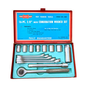 Vintage Mark I G.L. Company Inc. 16 Pieces 3/8" Drive Combination Wrench Set